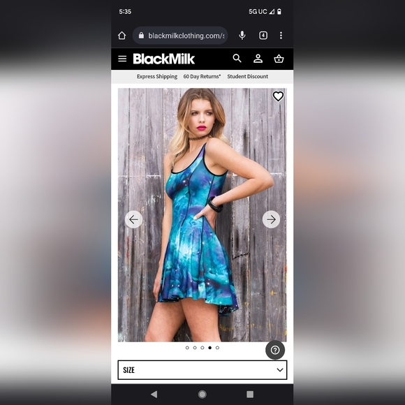 ST VITUS VS GALAXY TEAL INSIDE OUT DRESS - Picture 3 of 6